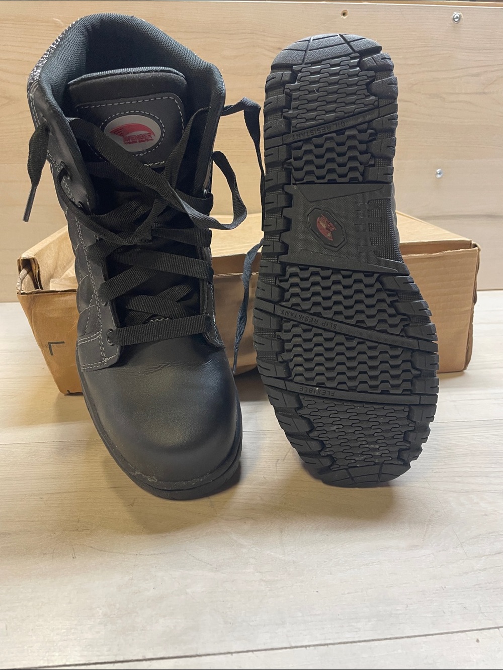 Avenger Black Women's Lace-Up Work Boots #790